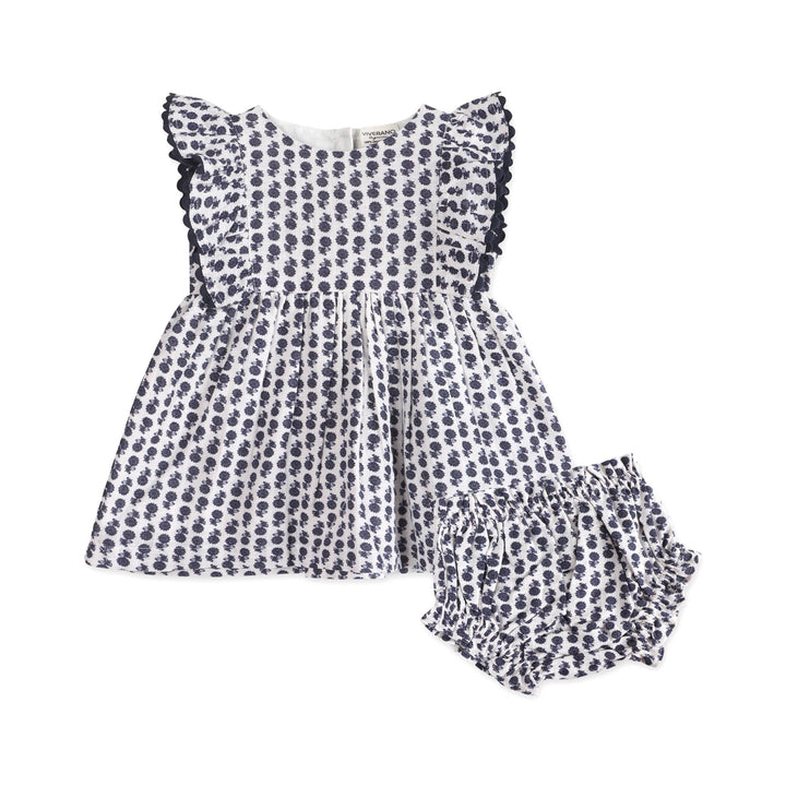 Jamie Blue Floral Dress + Bloomer