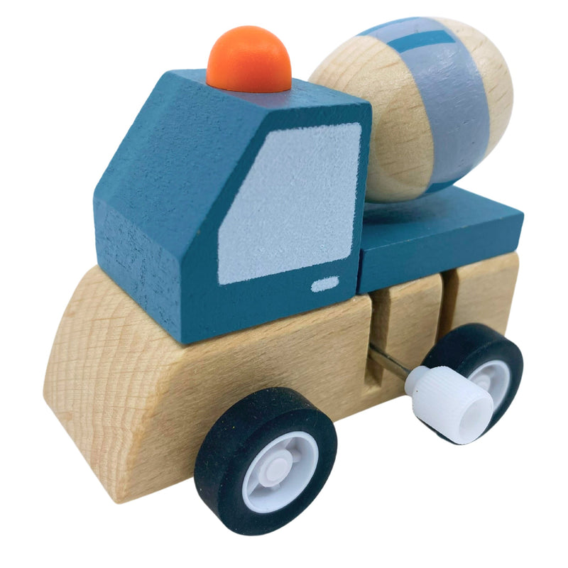 Wooden Construction Wind-up Vehicle
