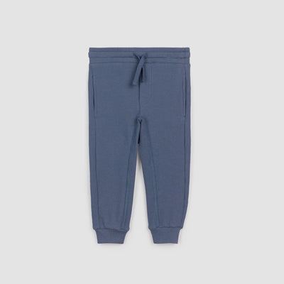 Blue Waffle Knit Joggers
