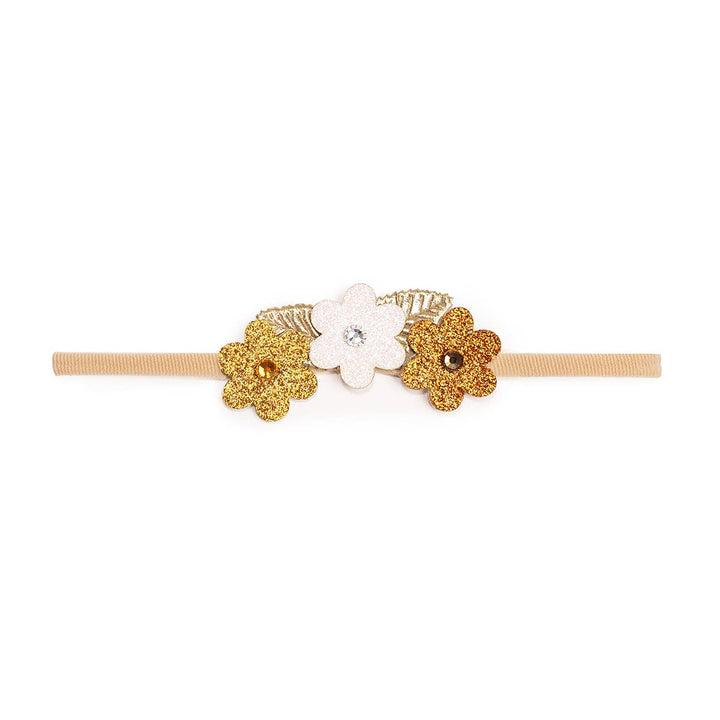 Fall Floral Glitter Baby Headband