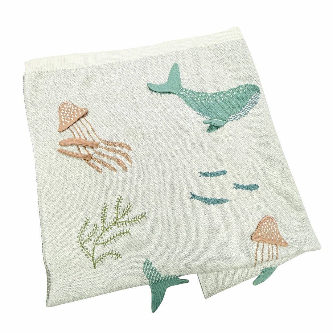 Jellyfish 3D Organic Knit Baby Blanket