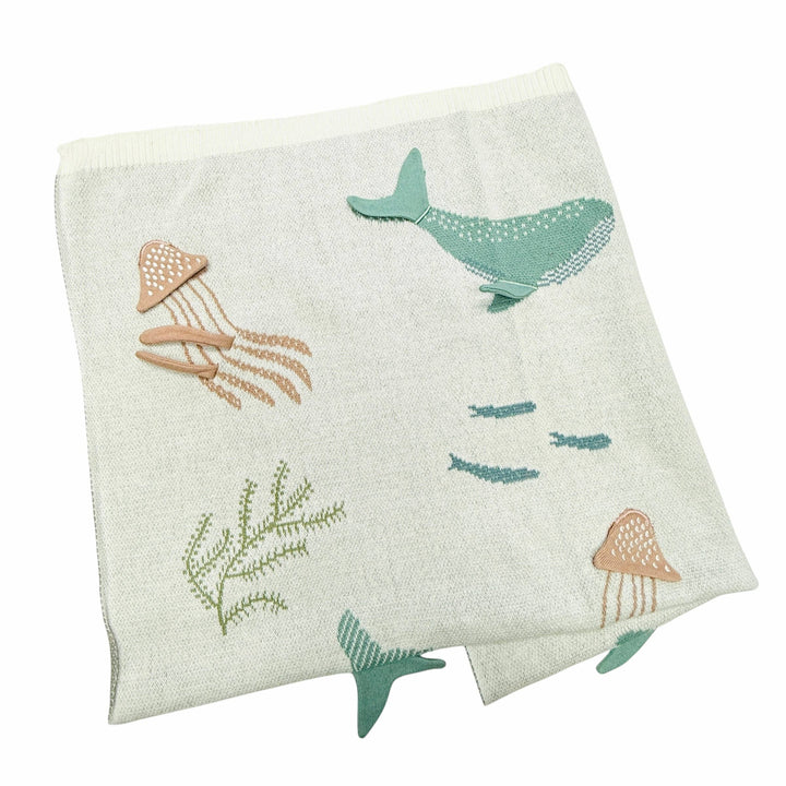 Jellyfish 3D Organic Knit Baby Blanket