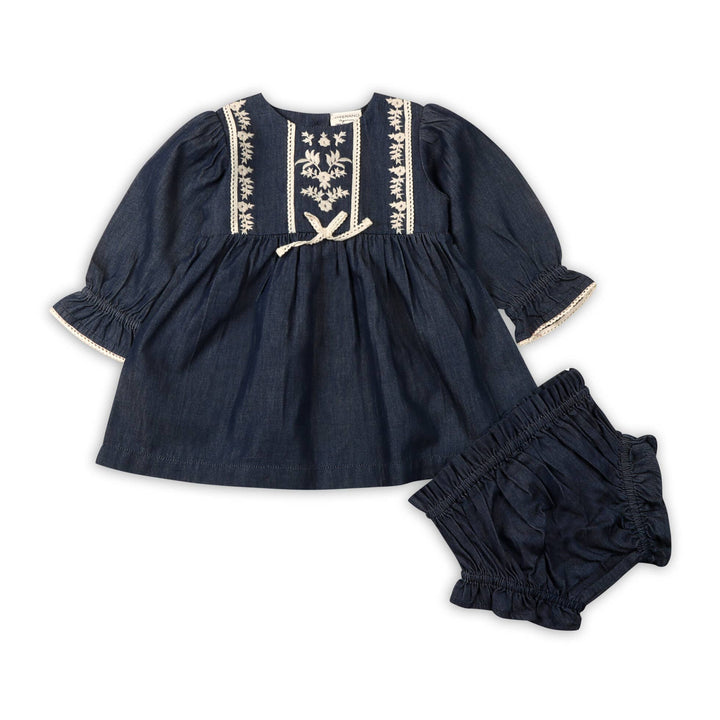 Hudson Denim Embroidered Dress & Bloomer