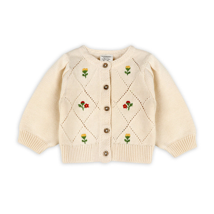 Lisa Floral Embroidered Baby Cardigan