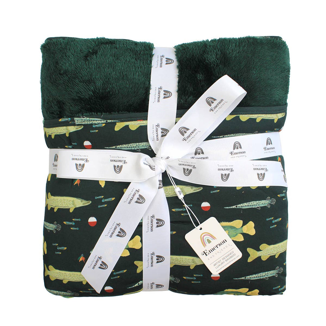 Gone Fishing Throw Blanket