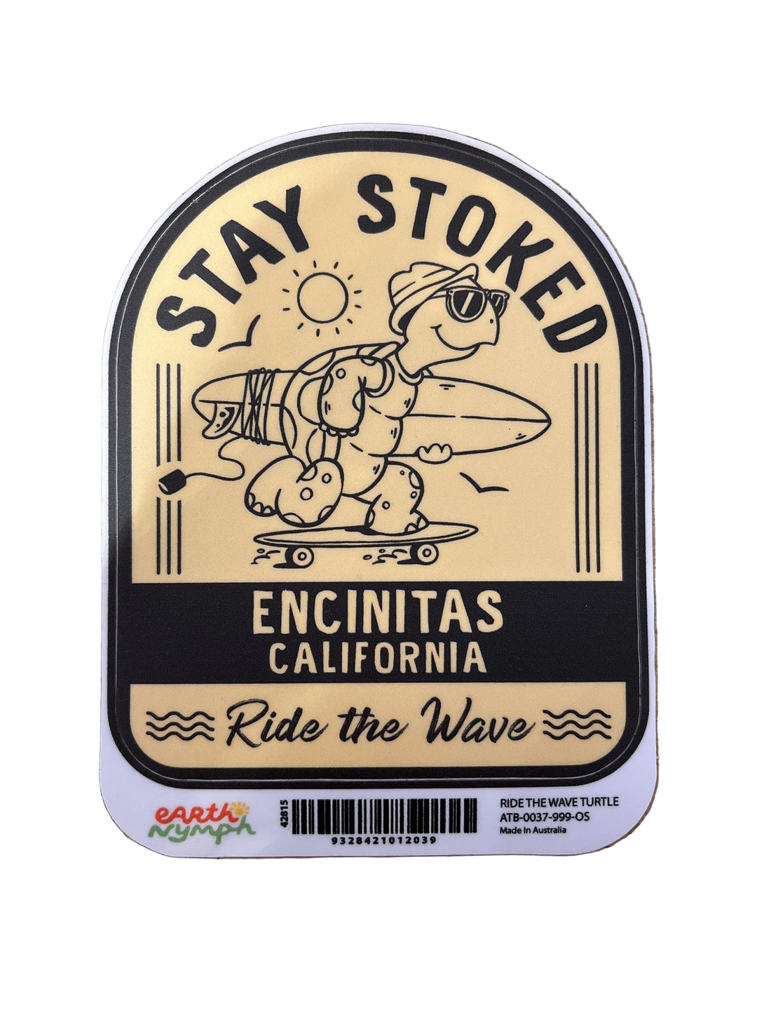 Ride The Wave Turtle Sticker