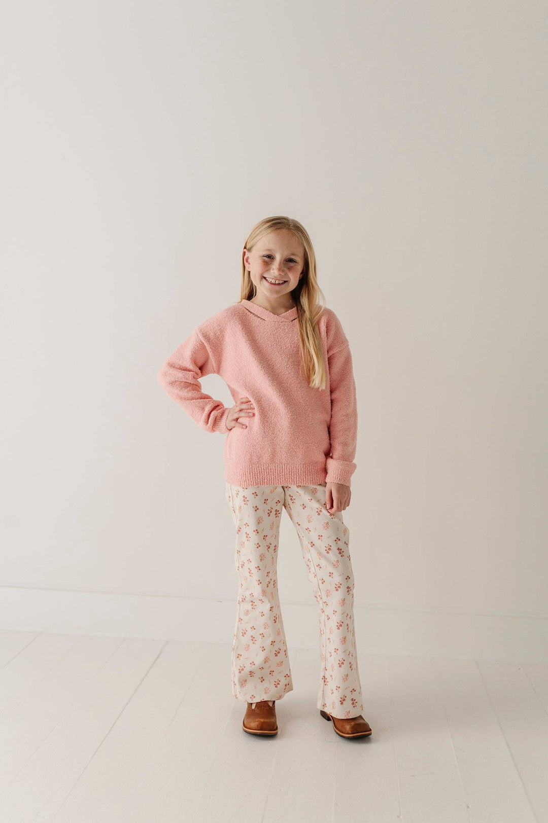 Fuzzy Knit Sweater - Petal Pink
