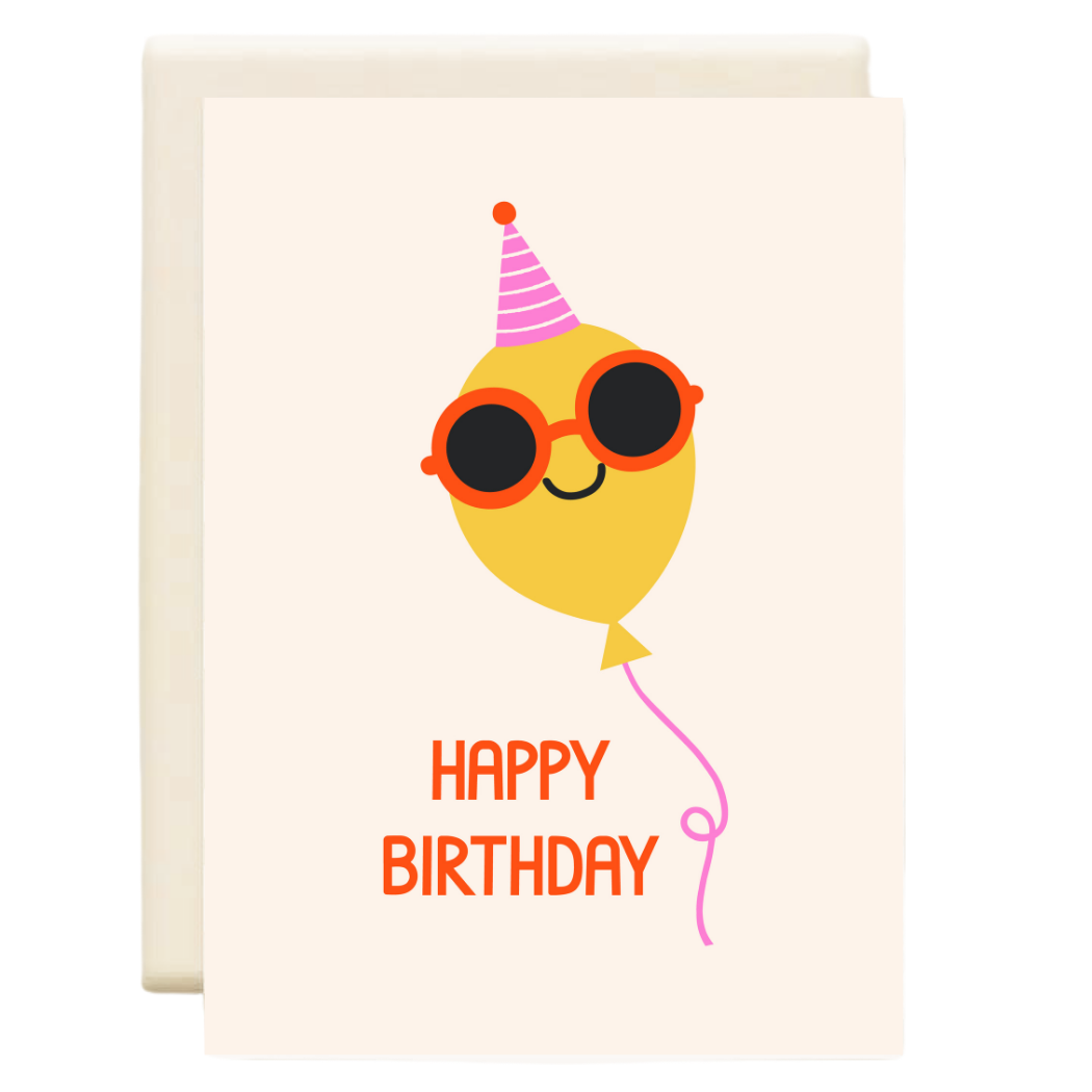 Happy Birthday Balloon (Cream) | Birthday Greeting Card