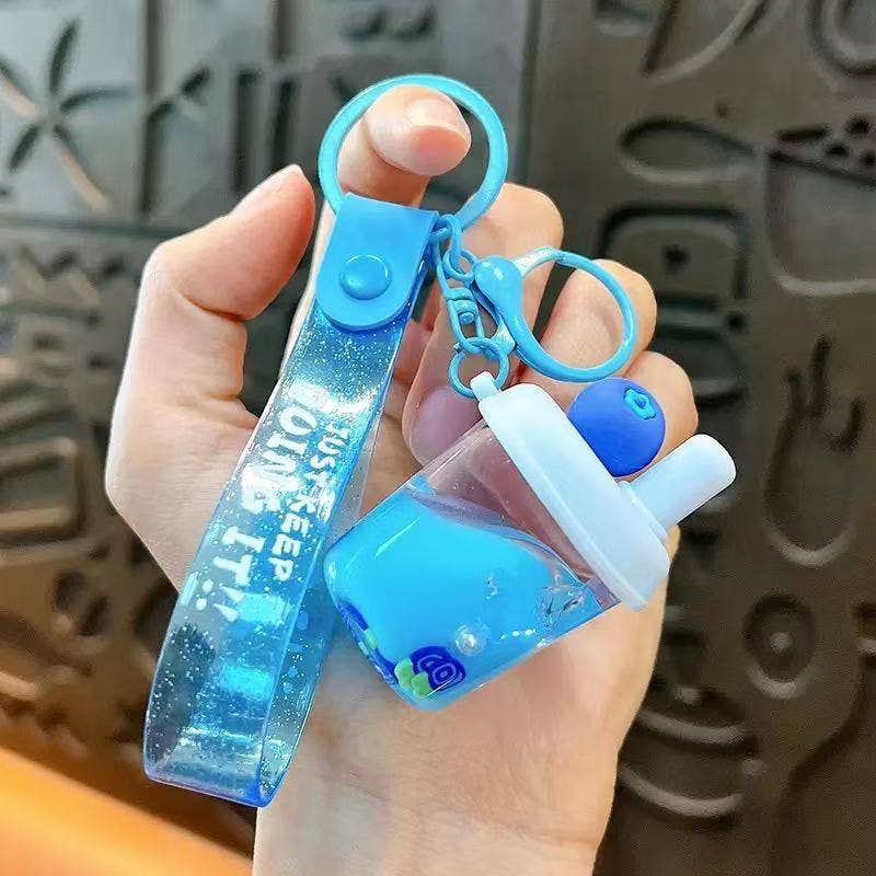 Fruit Boba Floaty Key Charm w/ Wristlet