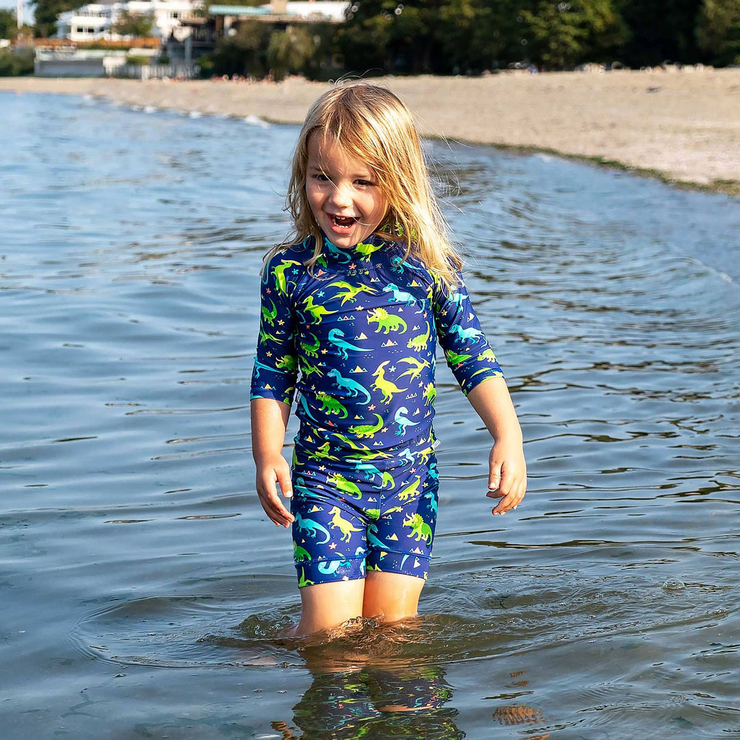 Long Sleeve 2-PC UV Swimsuit - Dinoland