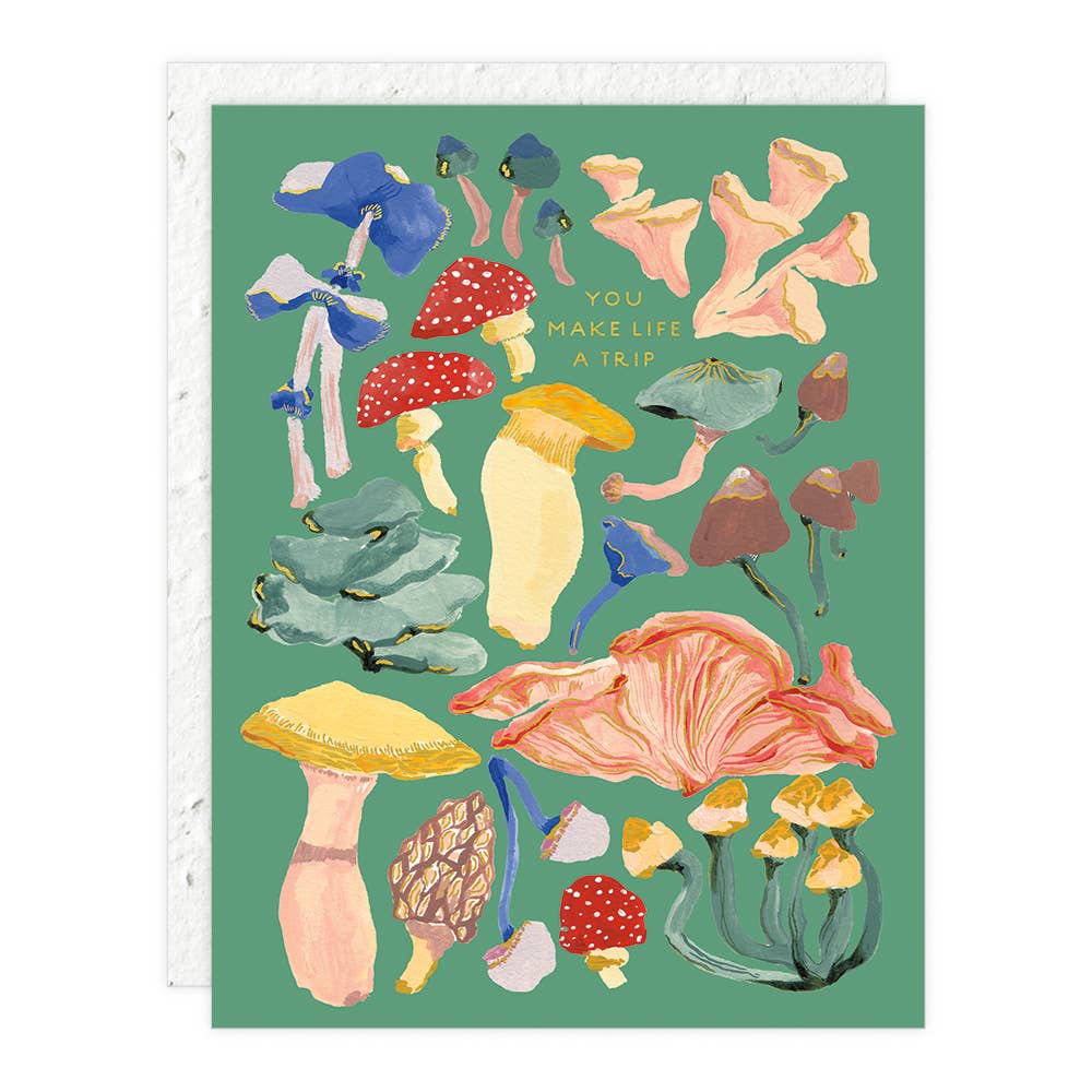 Shrooms Sprout - Mini Greeting Card 