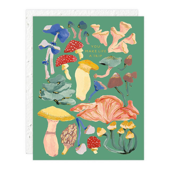 Shrooms Sprout - Mini Greeting Card 