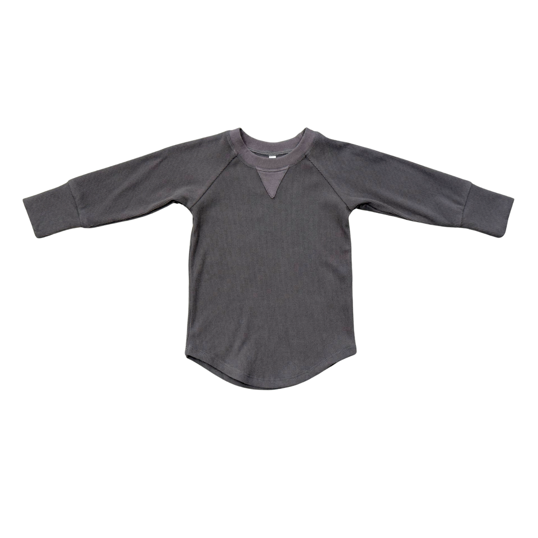 Ribbed Top - Tornado Gray
