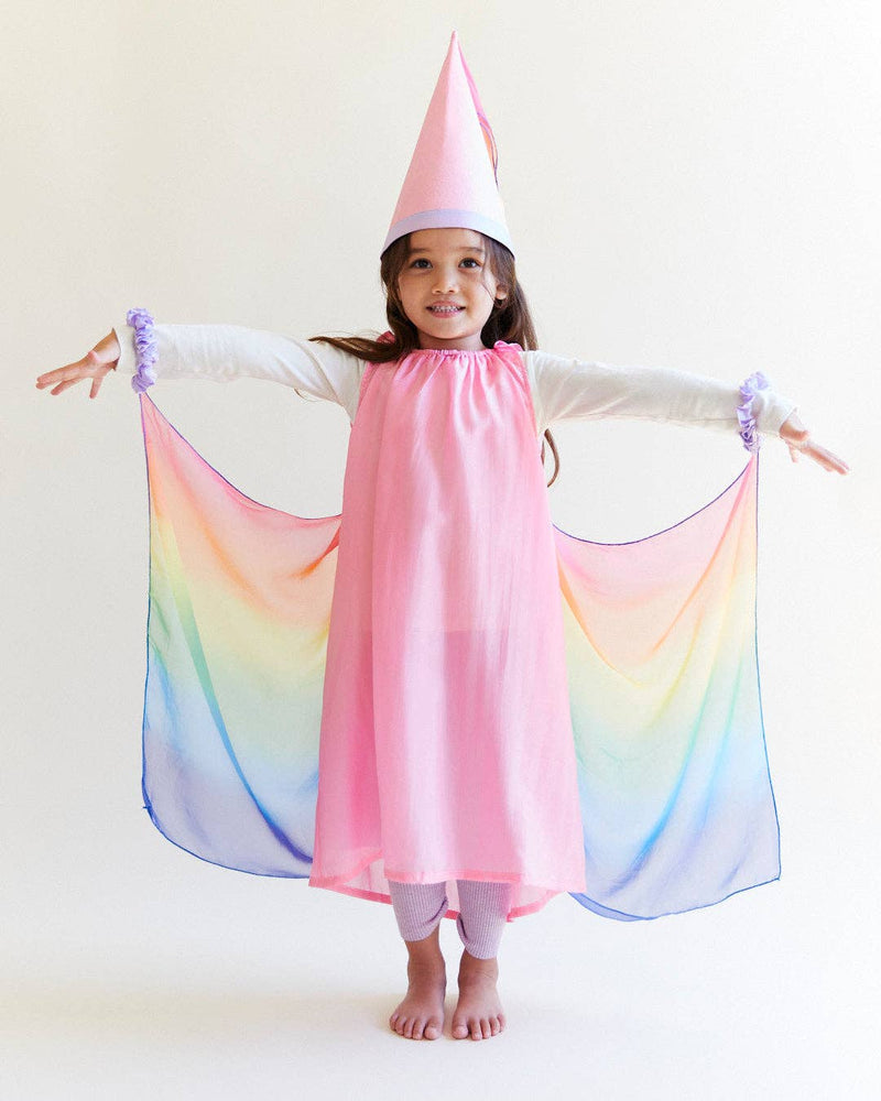 Silk Fairy Dress - Pink/Rainbow