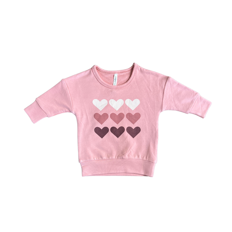 Drop-Shoulder Sweatshirt - Hearts