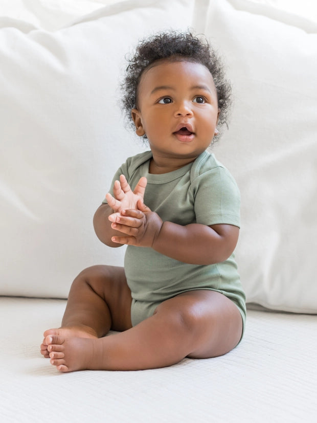 Short Sleeve Bodysuit - Thyme
