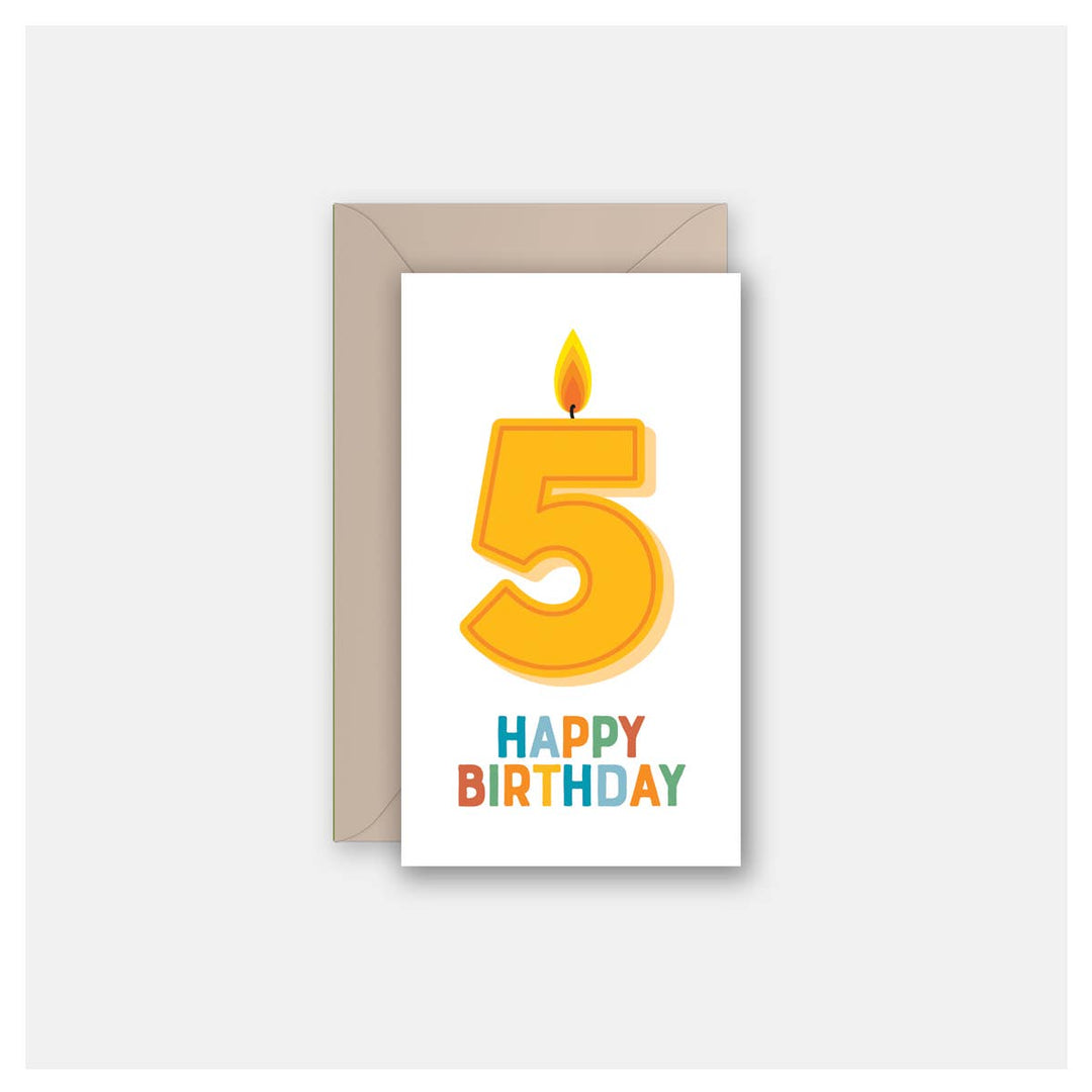 5th Birthday Candle Enclosure Card