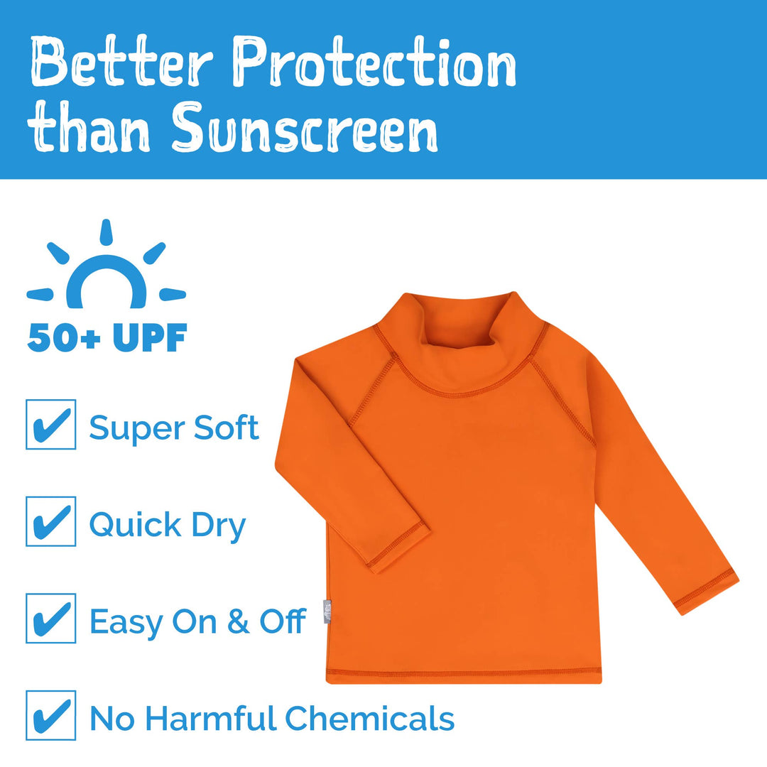 Long Sleeve Swim Shirt - Tangerine