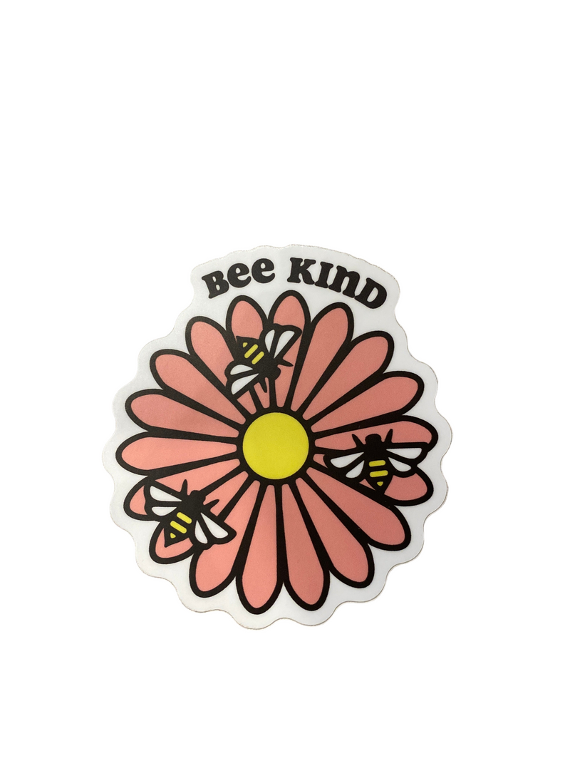 Bee Kind Flower - Vinyl Sticker