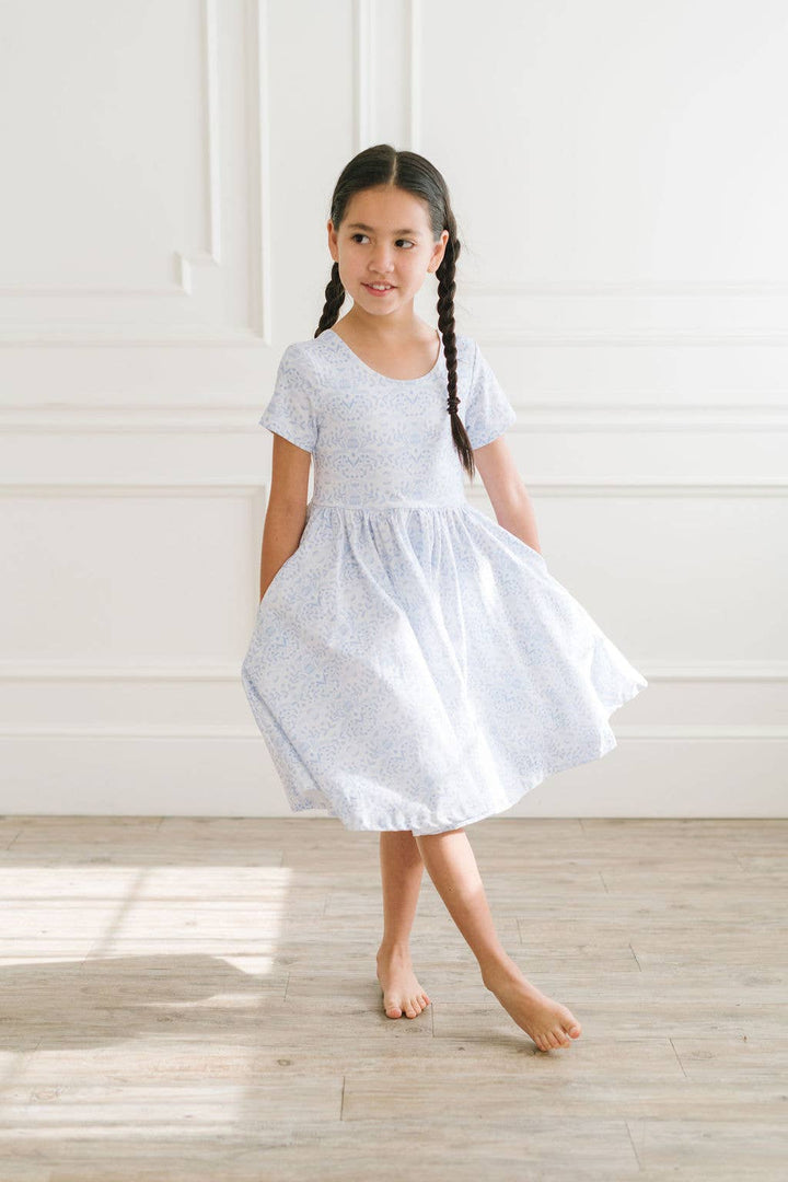 Classic Twirl Dress - Blue Bunnies