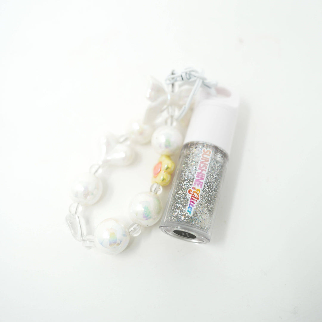 Glitter Lip Gloss Bag Charm - Clear
