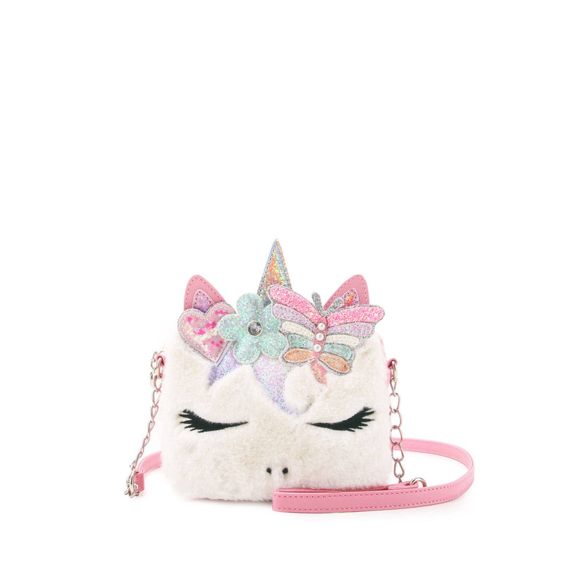 Miss Gwen Unicorn White Plush Crossbody Bag