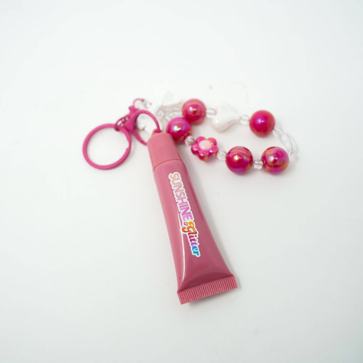 Lip Gloss Bag Charm - Rose