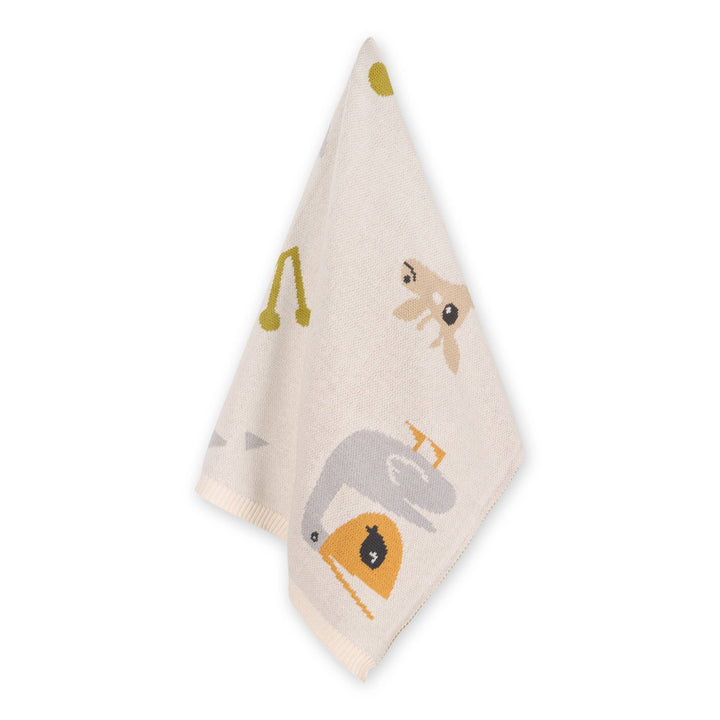 Jacquard Knit Blanket - Jungle Friends