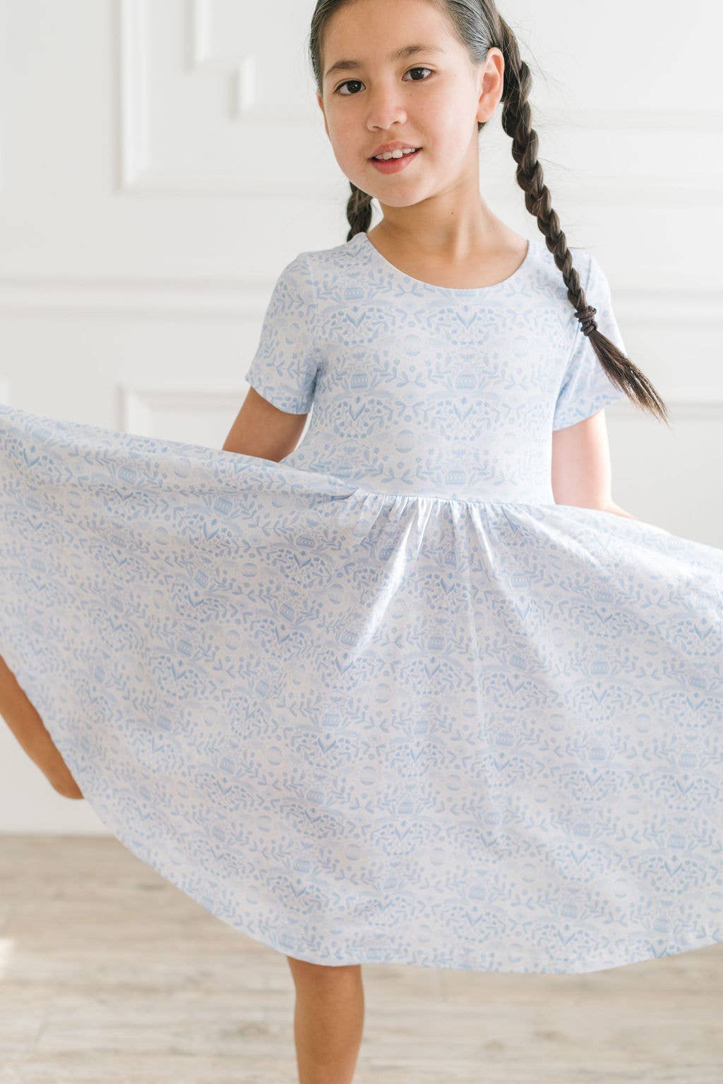 Classic Twirl Dress - Blue Bunnies