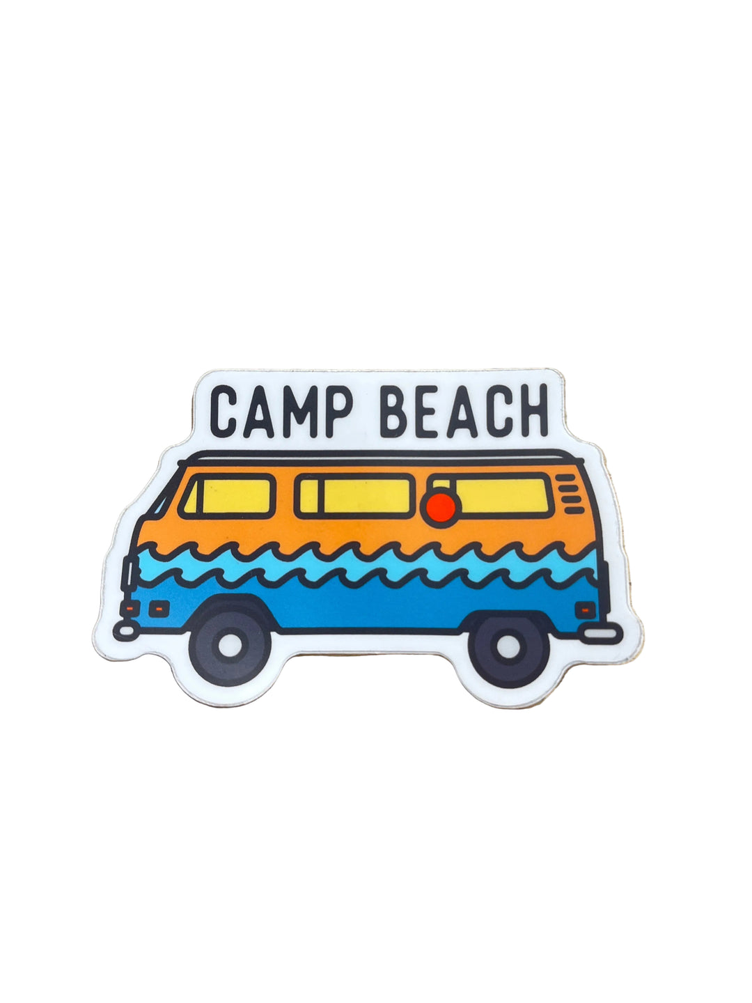 Camp Beach Van - Vinyl Sticker