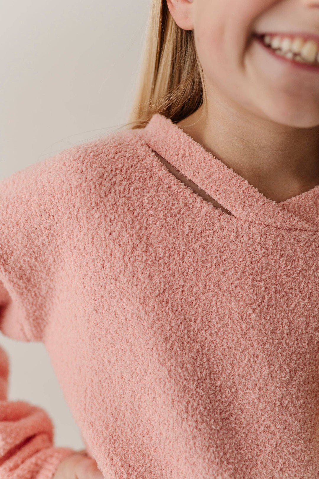 Fuzzy Knit Sweater - Petal Pink