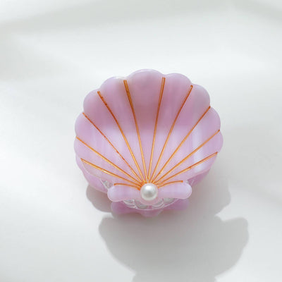 Small Seashell with Pearl Claw Clip