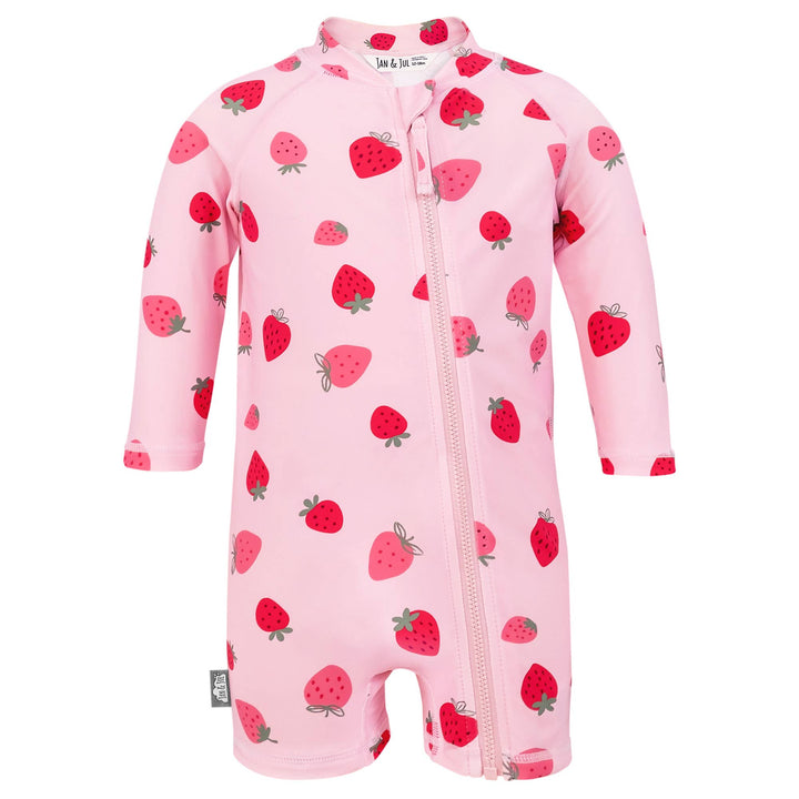 Long Sleeve UV Swimsuit - Strawberry