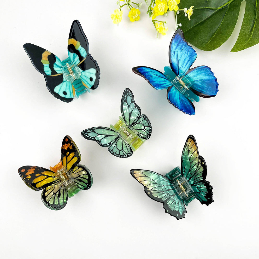 Morpho Butterfly Claw Clip