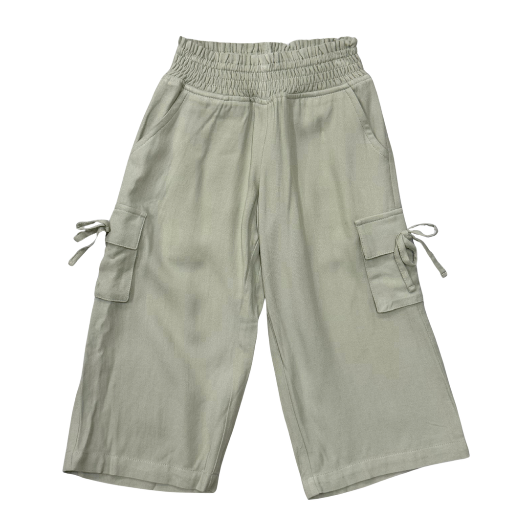 Wide Leg Cargo Pant - Sage