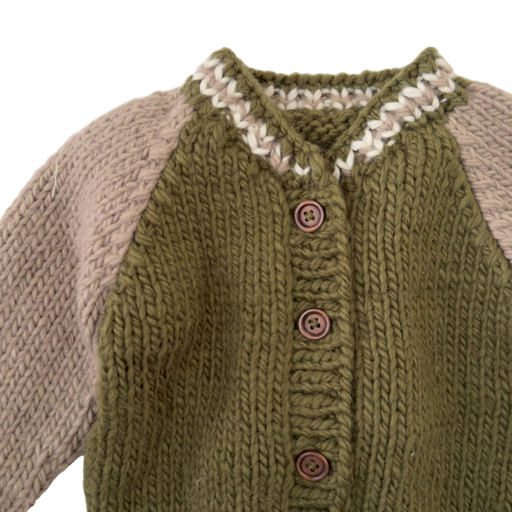 Varsity Cardigan - Moss