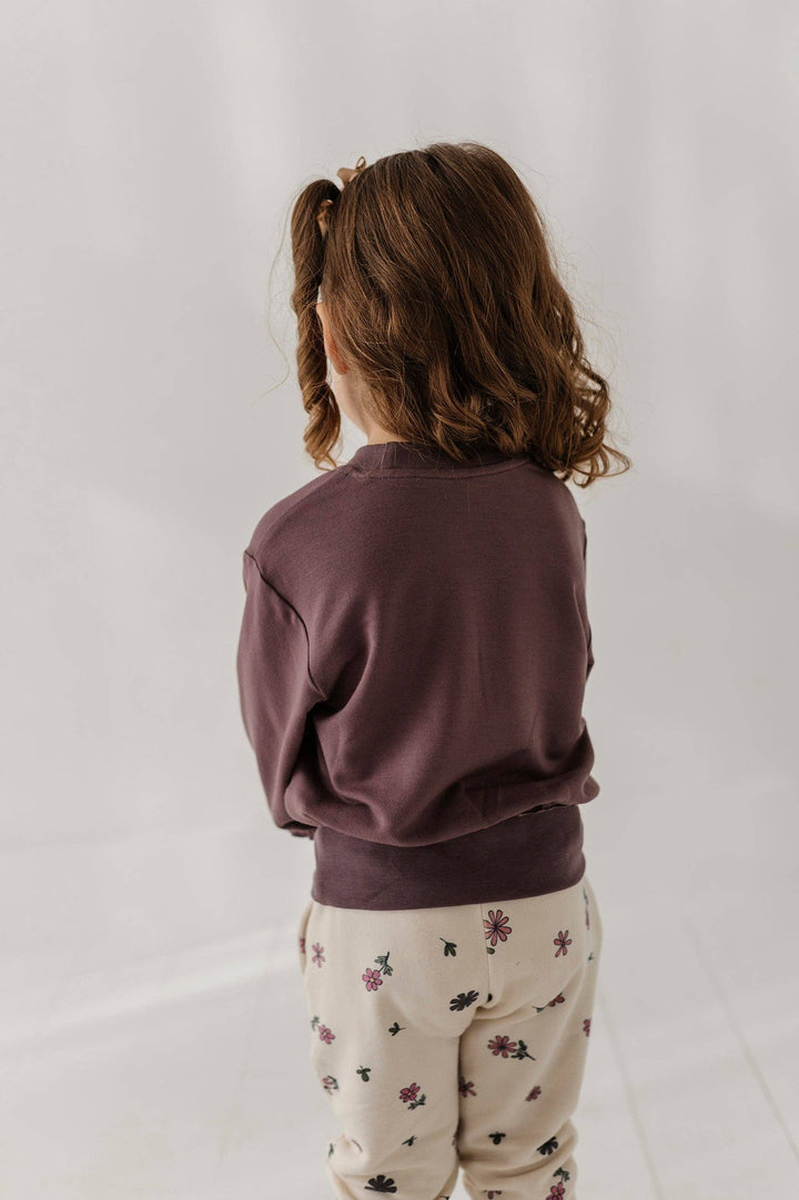 Ruffle Hem Sweatshirt - Butterfly