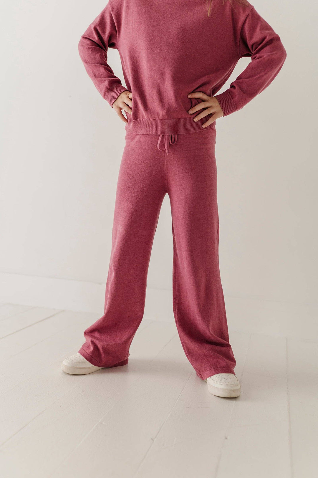 Knit Flare Pants - Winter Mauve