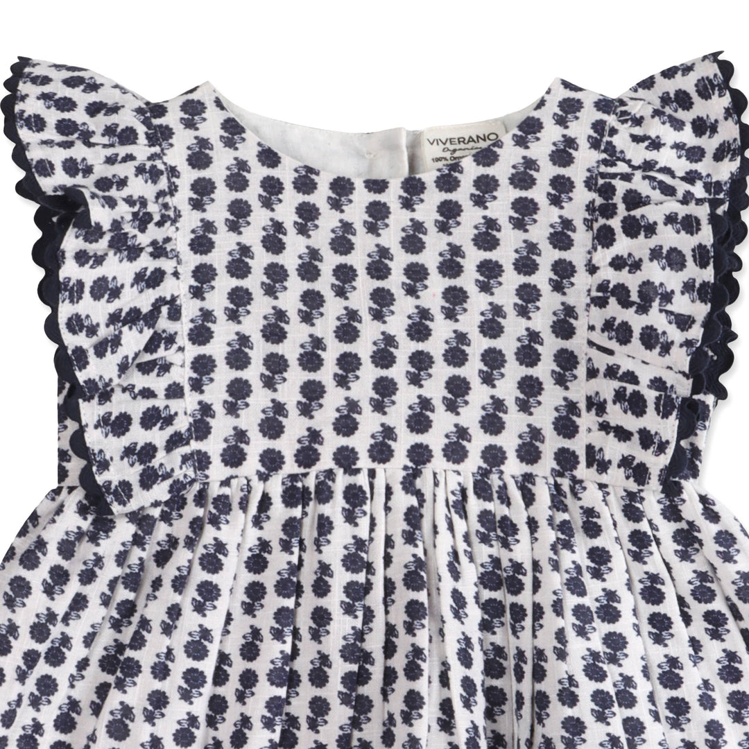 Jamie Blue Floral Dress + Bloomer