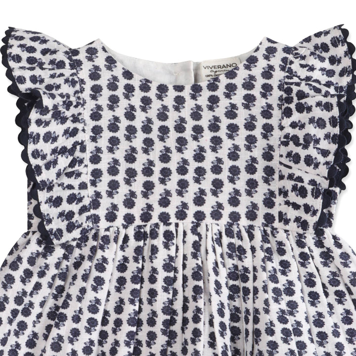 Jamie Blue Floral Dress + Bloomer