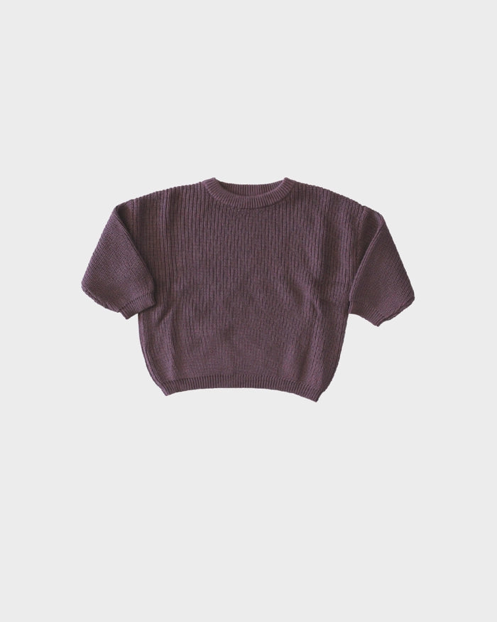Chunky Knit Sweater - Plum