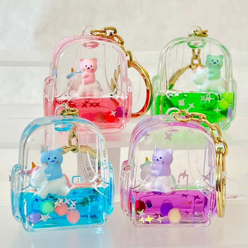 BEAR UNICORN FLOATY KEY CHARM