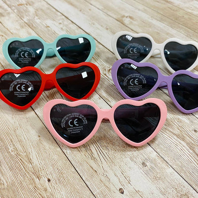 Heart Sunglasses | White