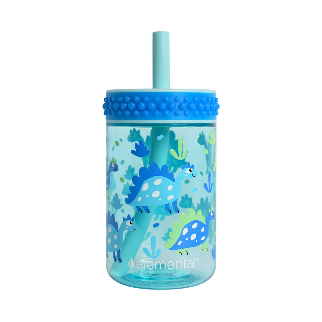 Totsy Bubble Cup 12oz - Dino Blues