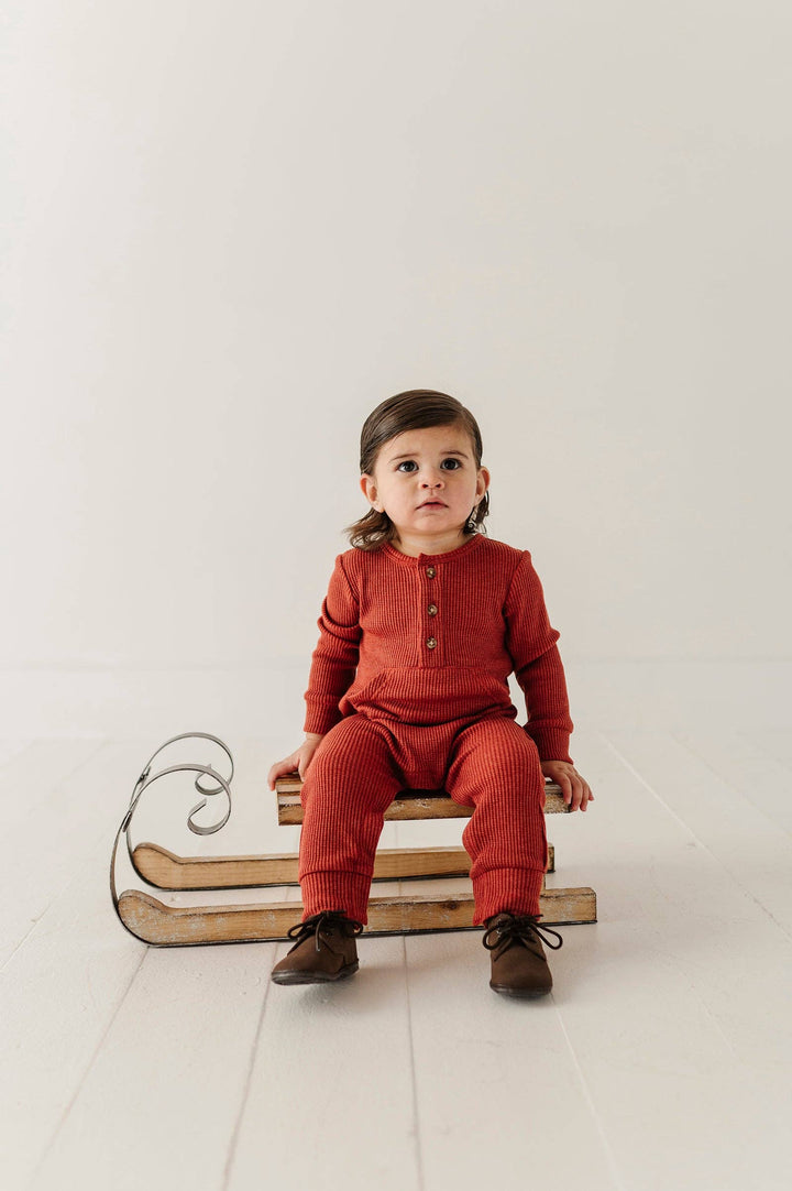 Henley Waffle Romper