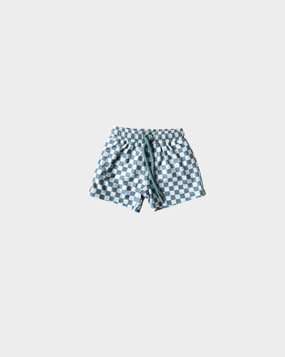 Swim Shorts - Blue Checkered