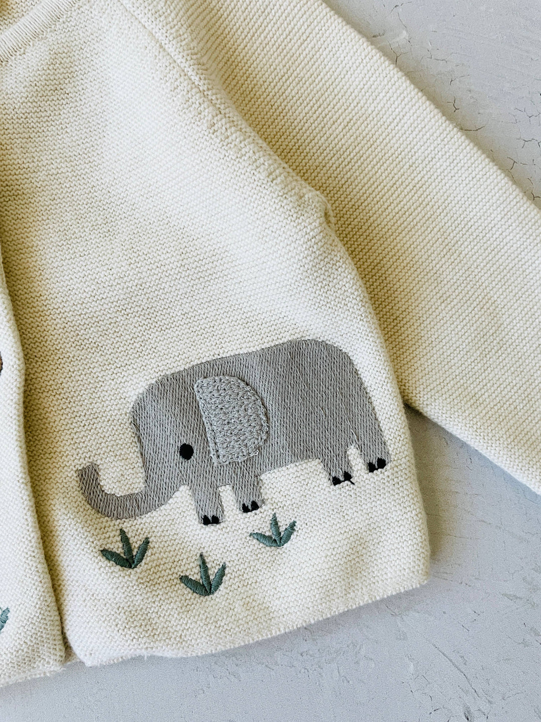 Safari Embroidered Cardigan - Natural