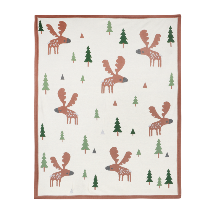 Organic Knit Baby Blanket - Wild Moose