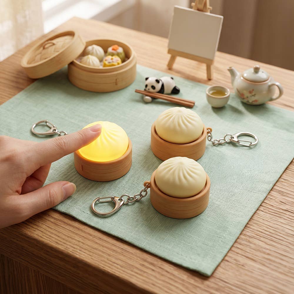 Dumpling LED Clicker Keyring