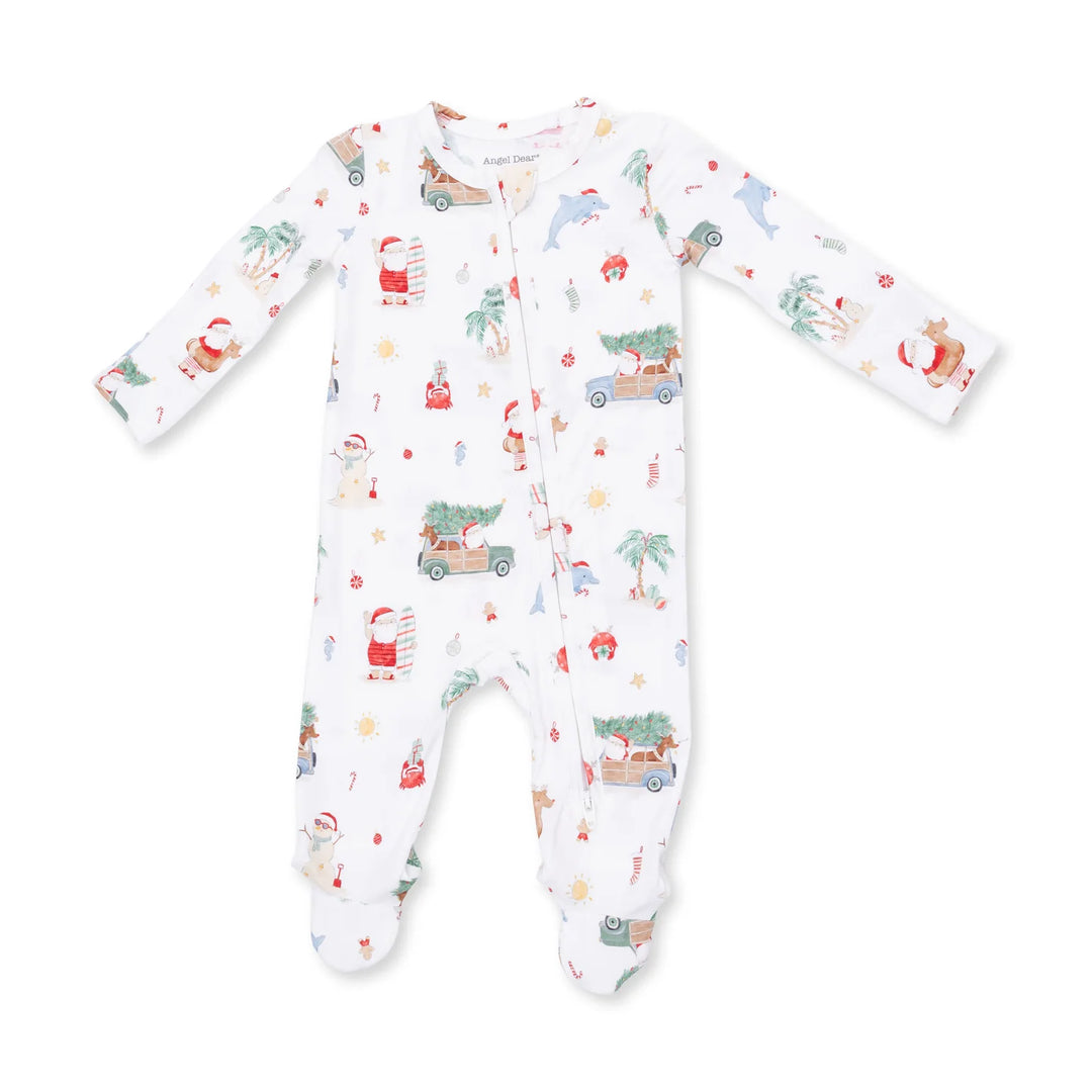 2-Way Zipper Footie - Beach Christmas